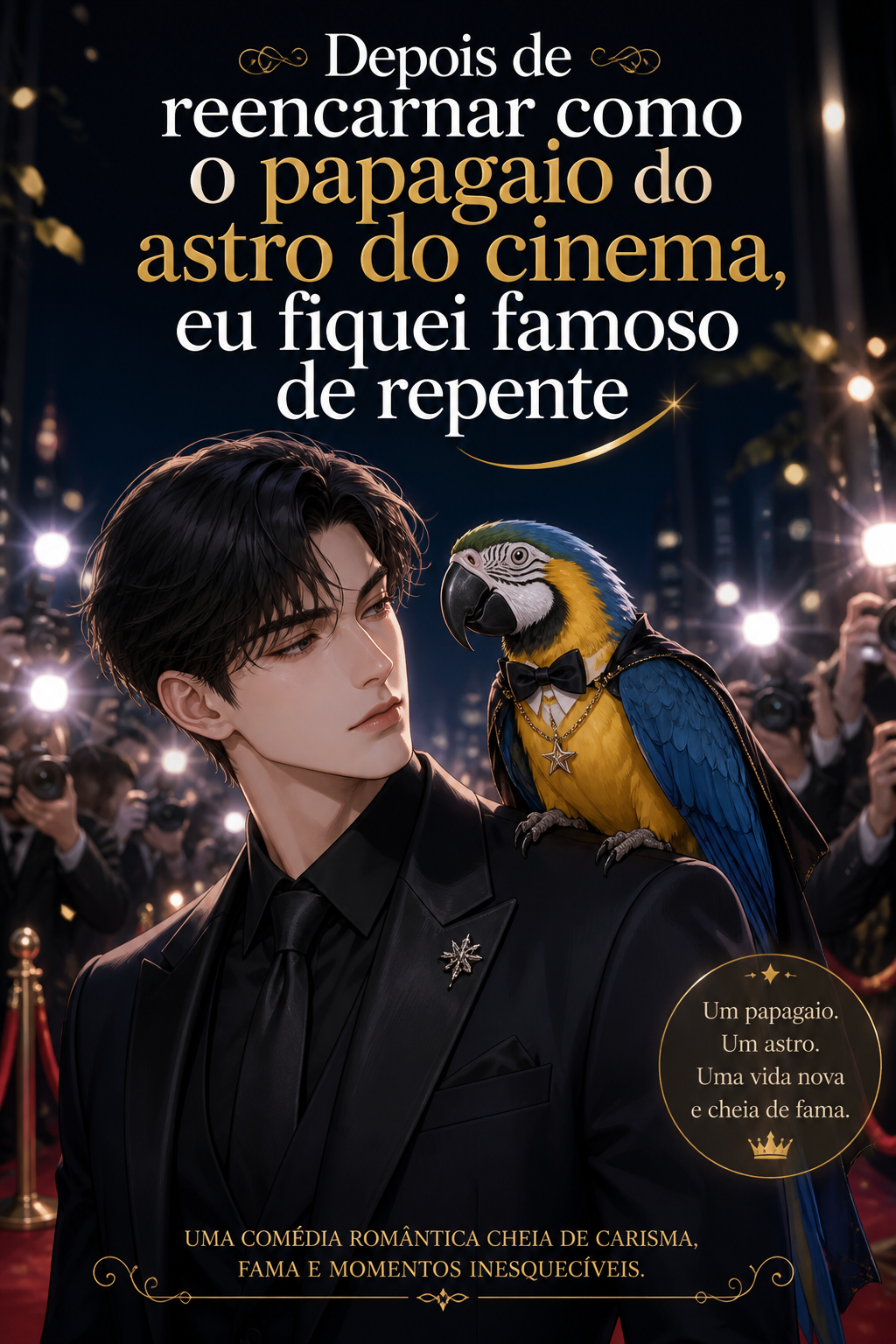 Depois de reencarnar como o papagaio do astro do cinema, eu fiquei famoso de repente